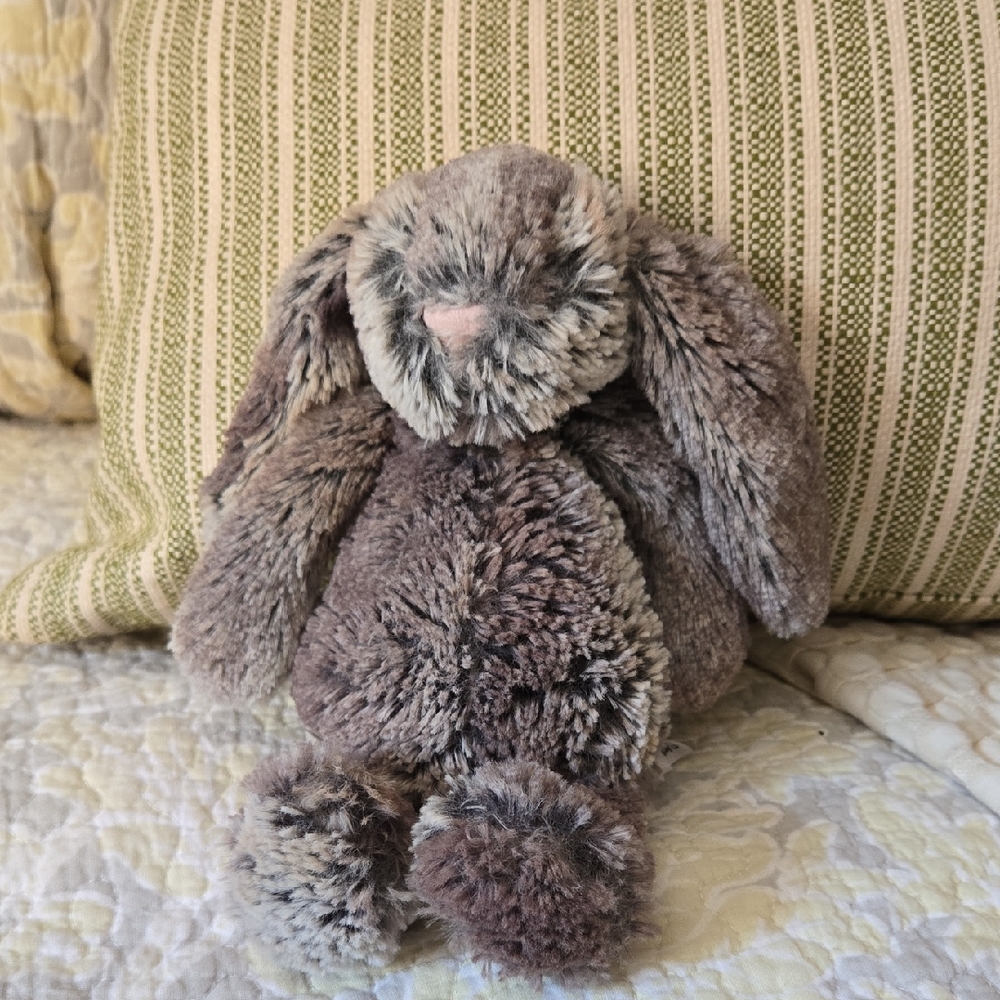 Jellycat Furry Bunny Gray Plush